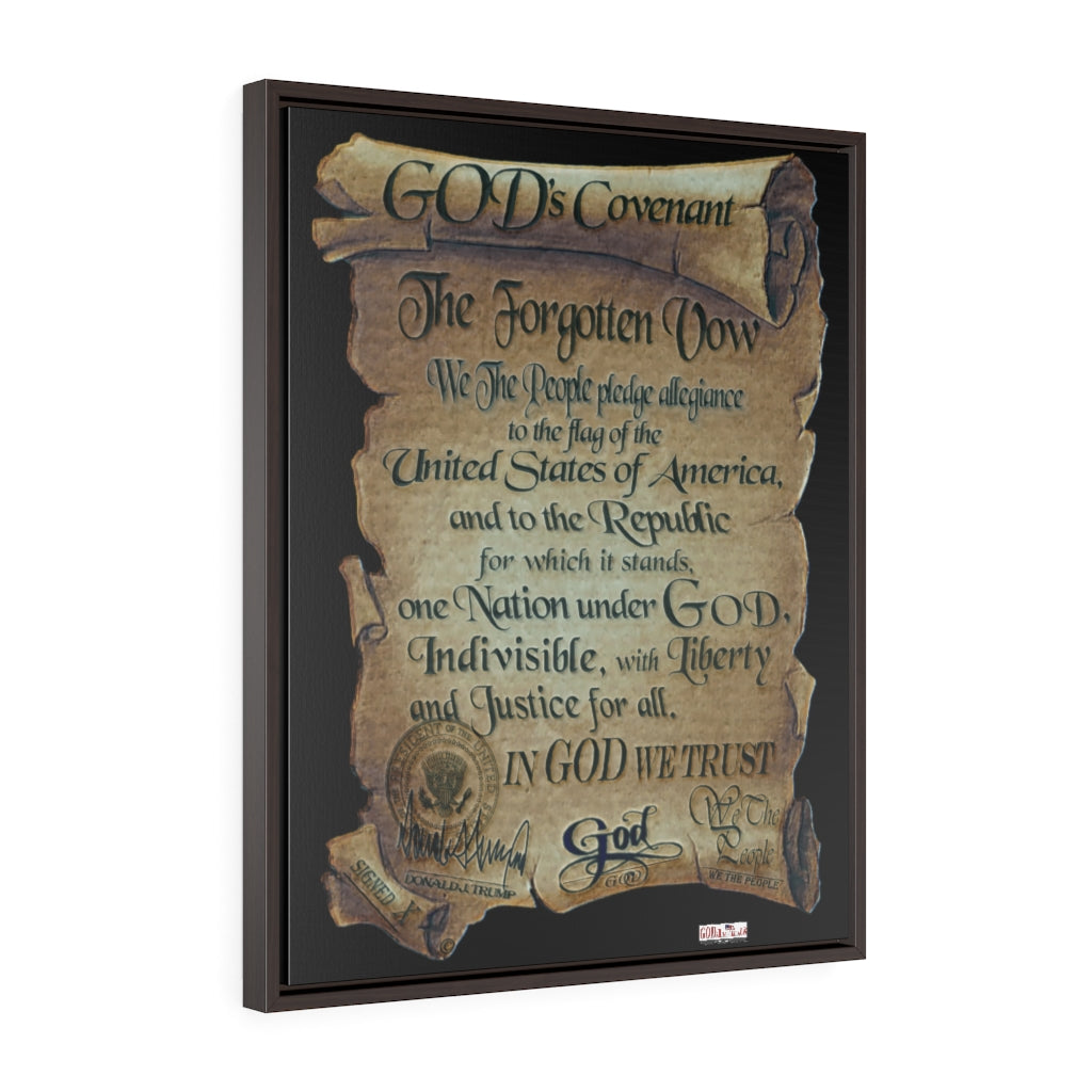 GOD's Covenant Scroll -The Forgotten Vow- Framed Premium Gallery Wrap Canvas