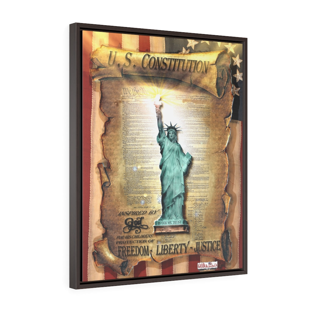 U.S. Constitution -Statue of Liberty- Premium Gallery Wrap Canvas