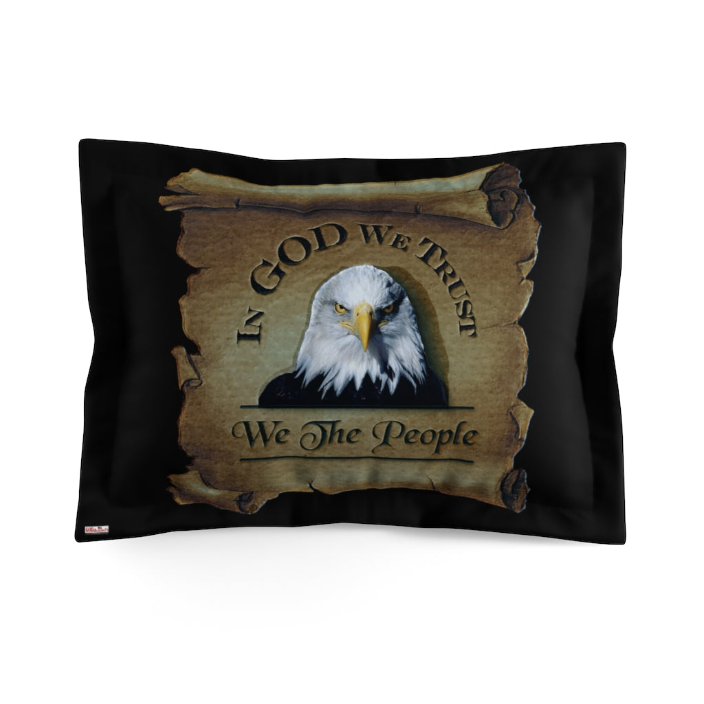 Eagle Scroll -We The People- Microfiber Pillow Sham