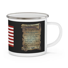 Load image into Gallery viewer, GOD&#39;s Patriot Camping Mug with the Covenant Flag
