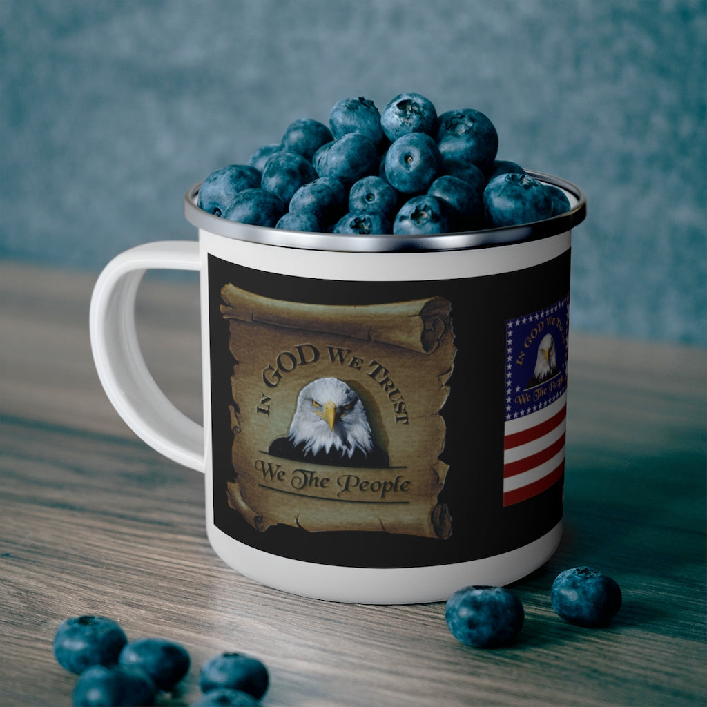 GOD's Patriot Camping Mug with the Covenant Flag