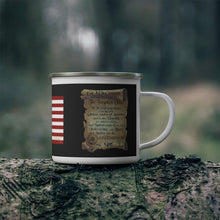 Load image into Gallery viewer, GOD&#39;s Patriot Camping Mug with the Covenant Flag
